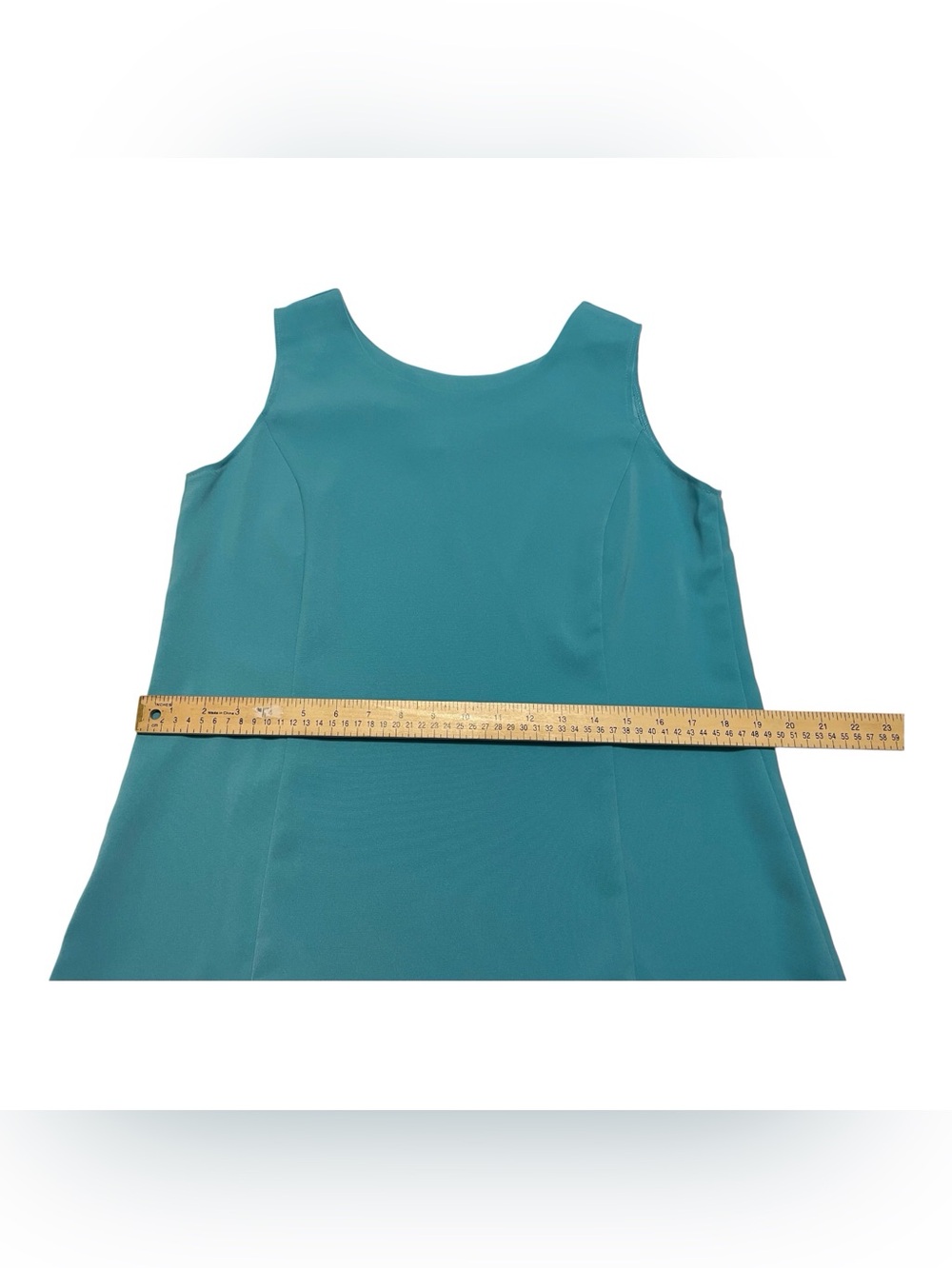 Women’s Teal Sleeveless A-Line Top, M - Picture 8 of 8